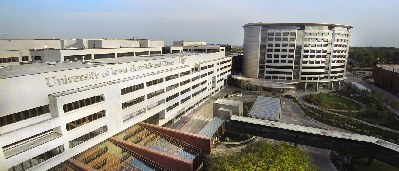 Drone image UI Health Care university campus